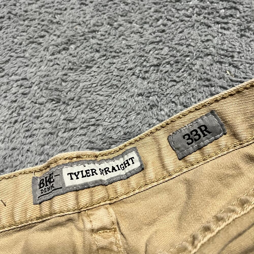 BKE Jeans Mens 33 (33x30) Khaki Tan Tyler Straight Buckle Chino Pants - Picture 5 of 10